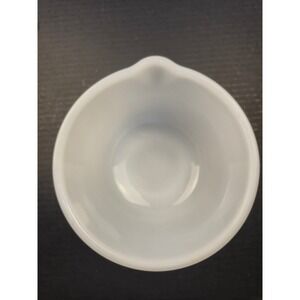 Vintage Glasbake Milk Glass Mixing Bowl with Pour Spout White Made in USA 5.5in
